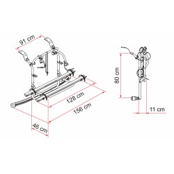 PORTE-VELOS FORD CUSTOM - CUSTOM NUGGET PLUS EMBOUT NOIR
