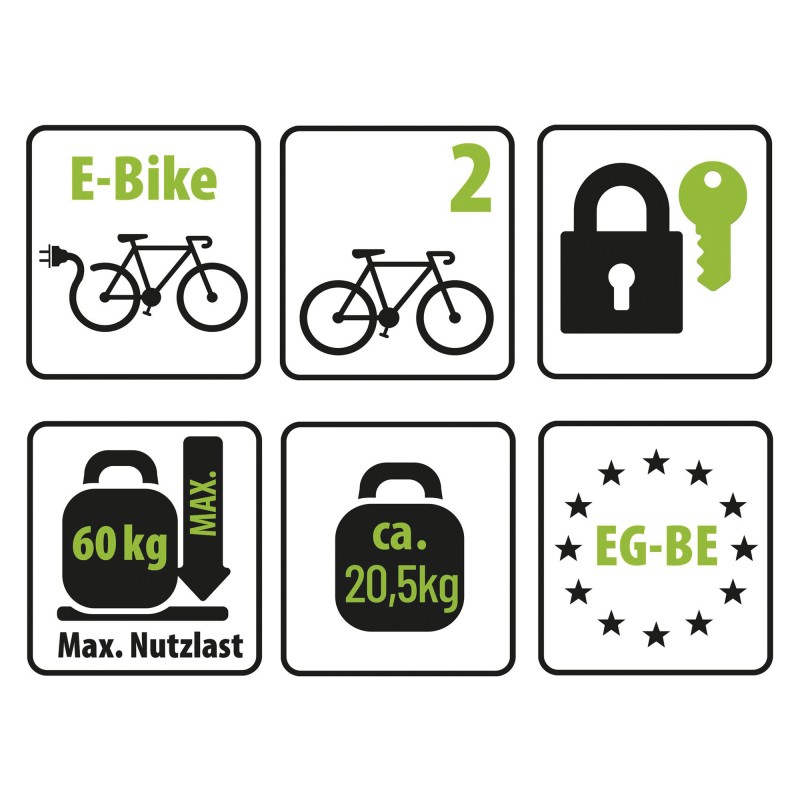 PORTE VÉLO LAS À GLISSIÈRE EUFAB SD260