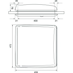 LANTERNEAU OMNISTOR OMNIVENT BLANC 400 X 400
