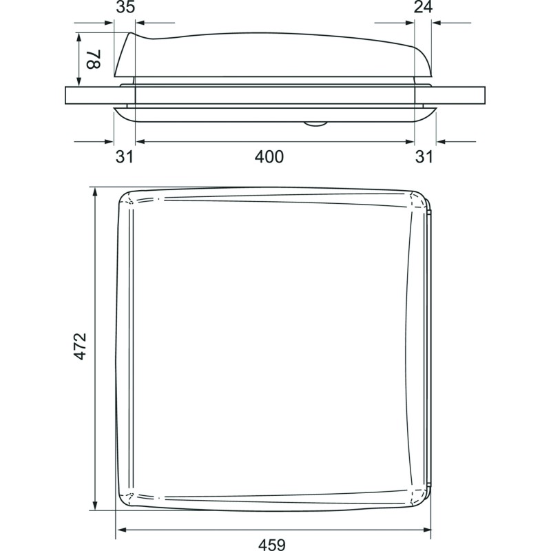 LANTERNEAU OMNISTOR OMNIVENT BLANC 400 X 400