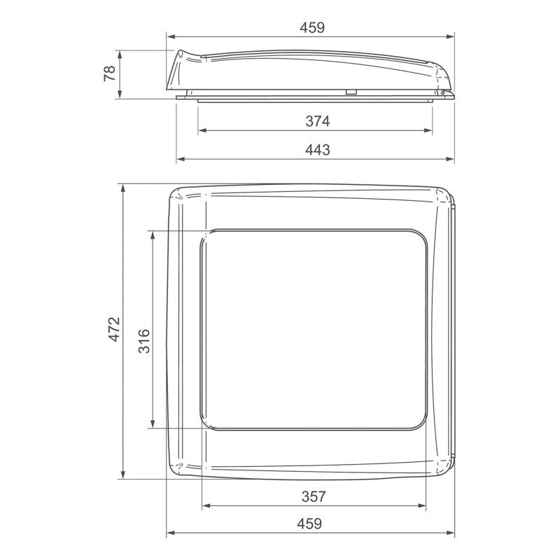 LANTERNEAU OMNISTOR OMNIVENT BLANC 400 X 400