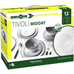 PACK VAISSELLE MIDDAY TIVOLI 12 PIECES MELAMINE ANTIGLISSE BRUNNER