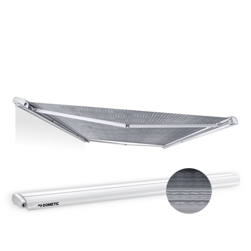 STORE PR2500 3,75 M BOÎTIER BLANC TOILE GRISE - DOMETIC