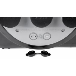 RALLONGE 15 M AVEC DEVIDOIR LAMPE USB PRISES ONBORAD 15 GRIS BRUNNER