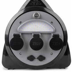 RALLONGE 15 M AVEC DEVIDOIR LAMPE USB PRISES ONBORAD 15 GRIS BRUNNER