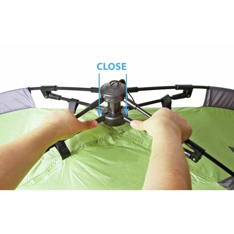 TENTE IGLOO STRATO 2 AUTOMATIQUE VERT ET GRIS 2 PERSONNES BRUNNER