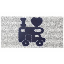 TAPIS D'ENTREE HELLO CAMPER 25 X 50 CM GRIS BRUNNER