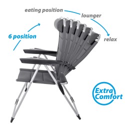 FAUTEUIL 3D ARAVEL CAMPER JUSQU’À 120 KG GRIS FONCE BRUNNER