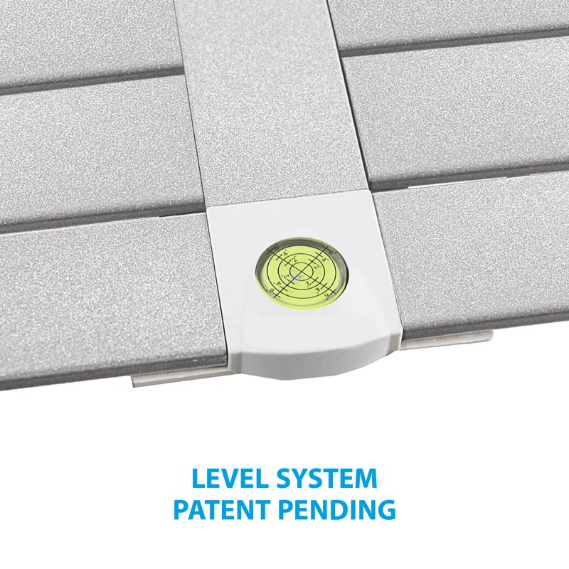 TABLE PLIANTE SILVER GAPLESS LEVEL PLAN ENROULABLE BRUNNER