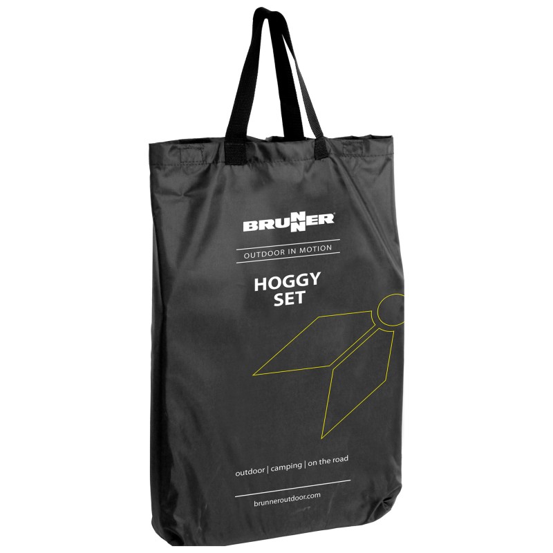 PLATEAU + TABOURET PLIANT HOGGY SET ALU AVEC SAC 40 X 40 X 43 CM BRUNNER