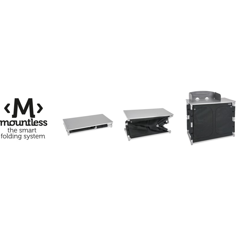 MEUBLE DE CUISINE AZABACHE DAILY CT 4 ETAGERES PARE-FEU NOIR BRUNNER