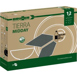 PACK VAISSELLE ECOLOGIQUE MIDDAY TIERRA FOREST 12 PIECES BRUNNER