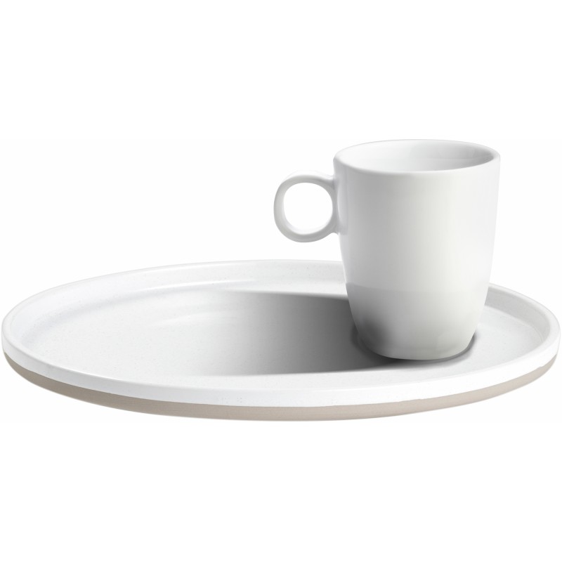 TASSE EXPRESSO ET SOUCOUPE ODETTE BLANC STONE TOUCH ANTIGLISSE BRUNNER