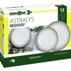 PACK VAISSELLE MIDDAY ASTRALYS 12 PIECES MELAMINE BRUNNER