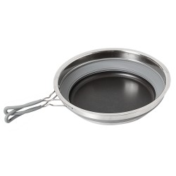 POELE PLIABLE VOLCANO FOLD-AWAY EN SILICONE ET INOX Ø 24 CM BRUNNER