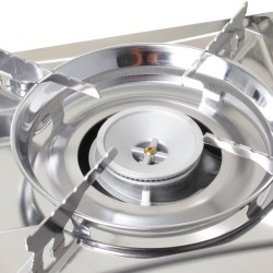 RECHAUD A GAZ 2 FEUX DEVIL DOUBLE GRILL GRIS BRUNNER