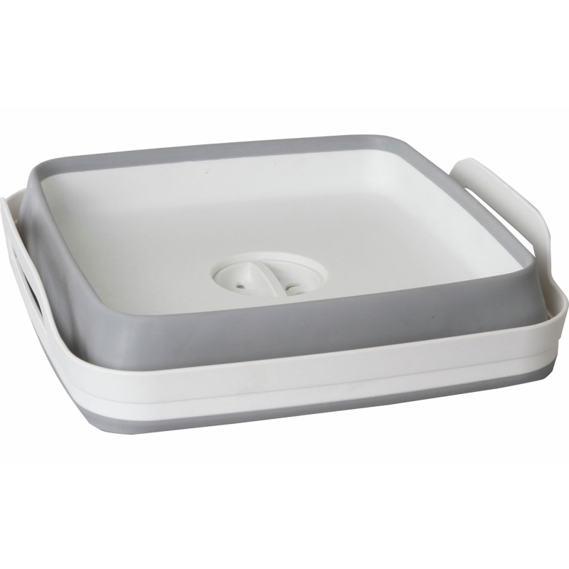 BASSINE PLIABLE CARRE TANQ FOLD-AWAY GRIS BLANC 9 L BRUNNER