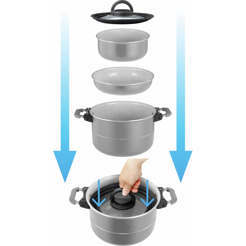 POPOTE FUSION MAGNET GRIS 7 PIECES BRUNNER