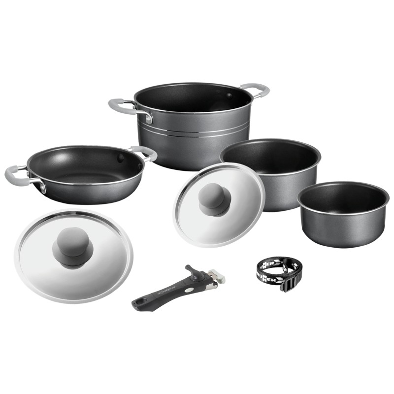 POPOTE FLAVOR Ø 22 CM NOIR 7 PIECES BRUNNER