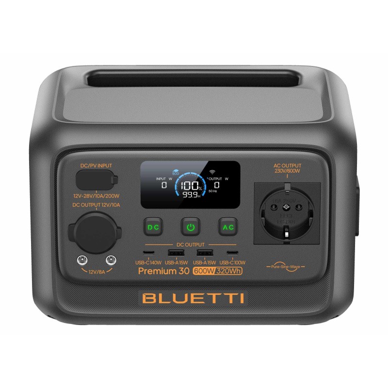 PREMIUM 30 V2 - 600 W / 320 Wh - STATION D'ENERGIE BLUETTI