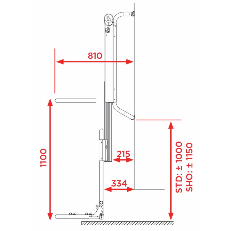 PORTE-VÉLOS ÉLECTRIQUE BIKE LIFT RAIL - BR SYSTEMS