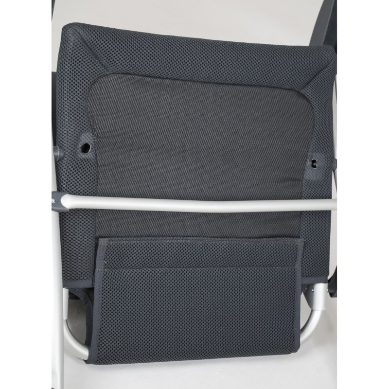 FAUTEUIL AIR ELITE GRISE AVEC APPUITÊTE CRESPO PLAT