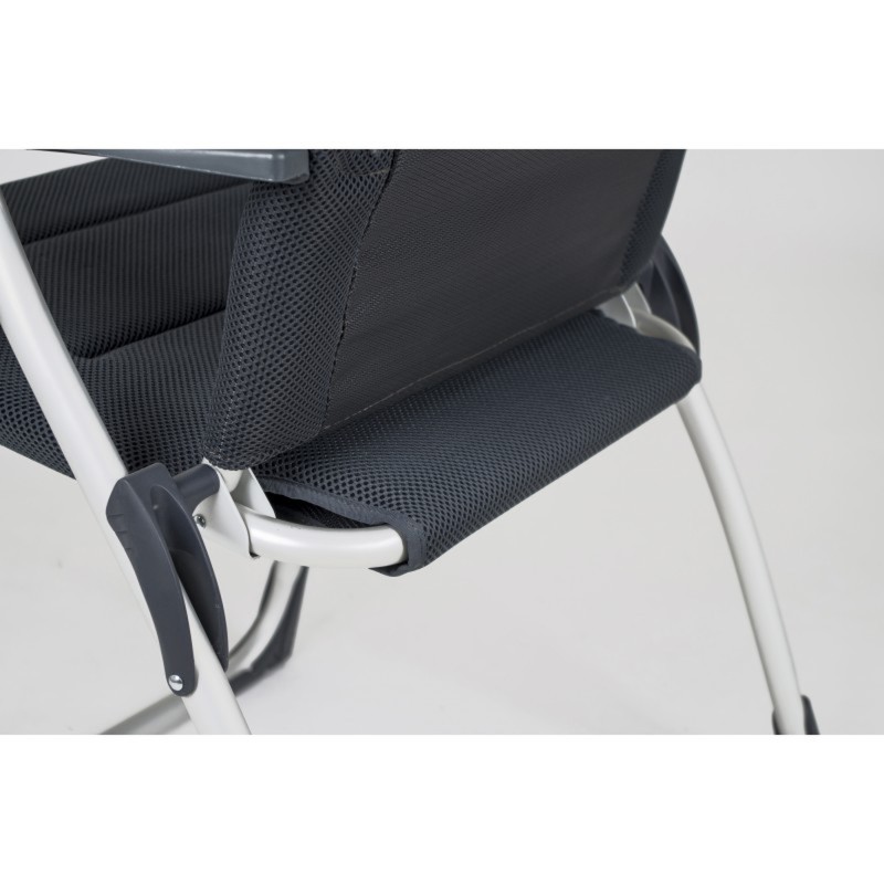 FAUTEUIL AIR ELITE GRISE AVEC APPUITÊTE CRESPO PLAT