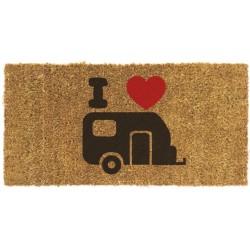 TAPIS COCO I LOVE CAMPER 25x50 cm MODELE CARAVANE