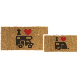 TAPIS COCO I LOVE CAMPER 25x50 cm MODELE CARAVANE