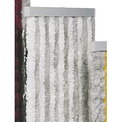 RIDEAU CHENILLE GRIS/BLANC 60 X 185