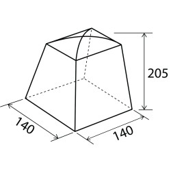 ANNEXE CABINA II 140 X 140 CM GRIS ET NOIR BRUNNER