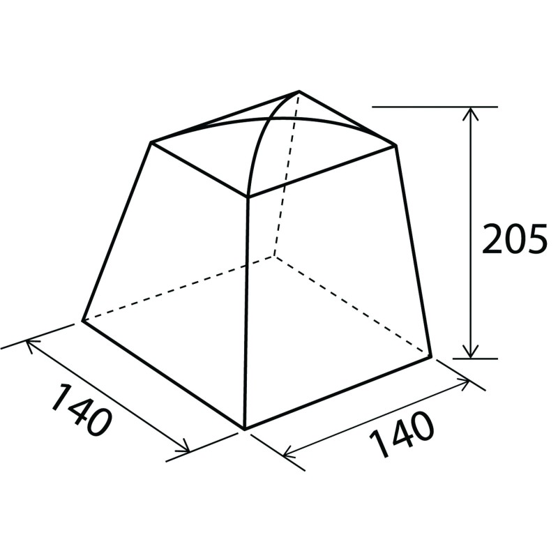 ANNEXE CABINA II 140 X 140 CM GRIS ET NOIR BRUNNER