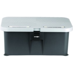 MARCHEPIED COFFRE ETANCHE AVEC ECLAIRAGE BOXSTEP GRIS BRUNNER