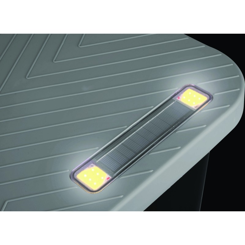 MARCHEPIED COFFRE ETANCHE AVEC ECLAIRAGE BOXSTEP GRIS BRUNNER