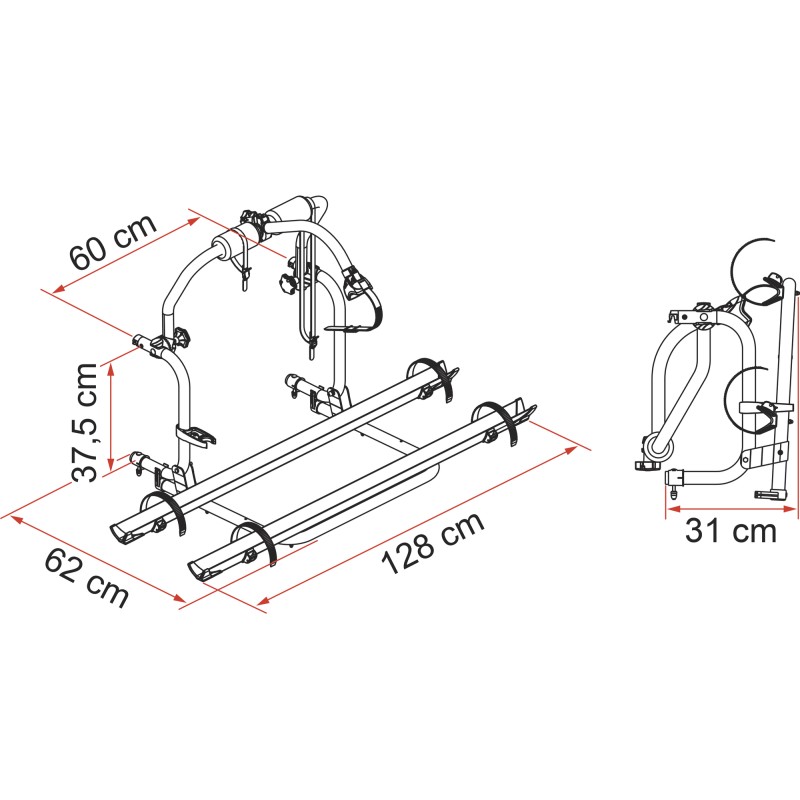 PORTE VELO CI ROLLER TEAM EMBOUTS NOIRS