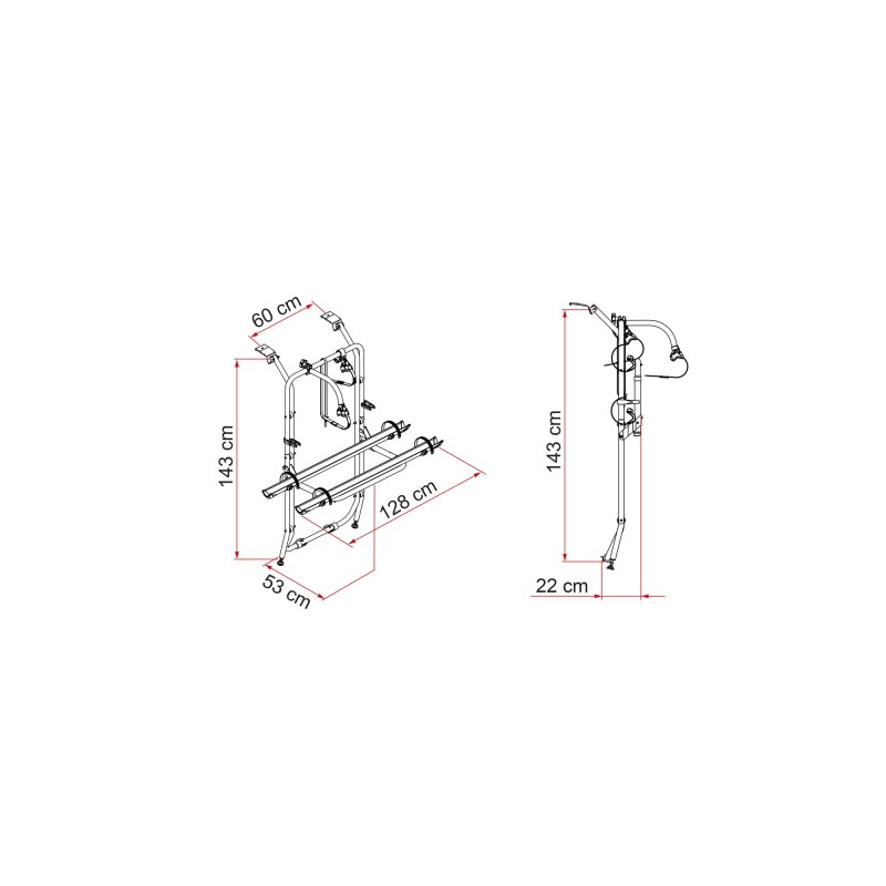 PORTE-VÉLOS VIVARO / TRAFIC / TALENTO - FIAMMA - HAYON