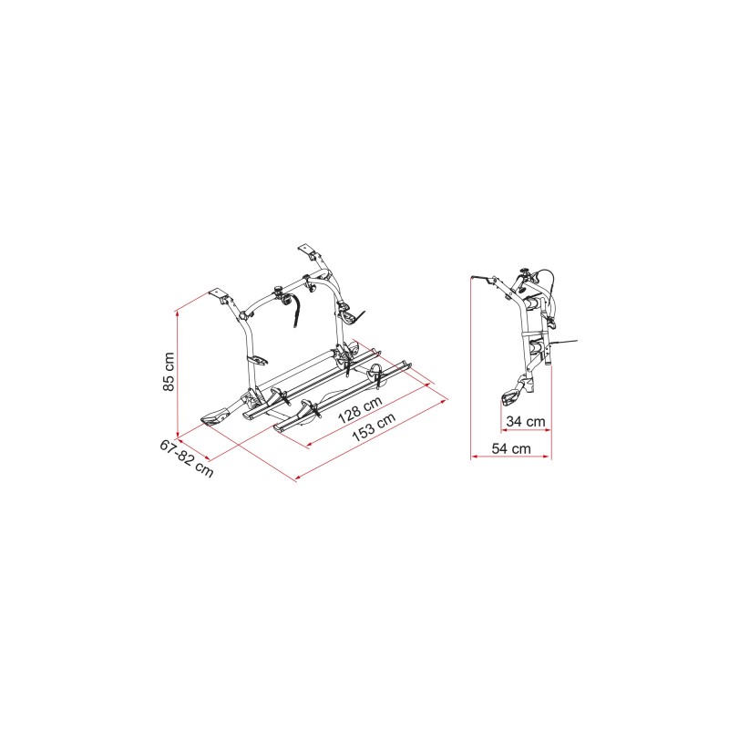 PORTE-VÉLOS VW T5 PRO DEEP BLACK - FIAMMA
