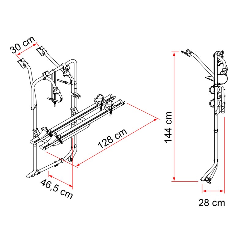 PORTE VÉLO FIAMMA CARRY BIKE VW T5D