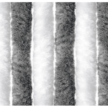 RIDEAU CHENILLE GRIS/BLANC...