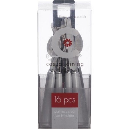 SET COUVERTS 16 PCS GRIS