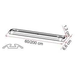 RANGEMENT SOUTE FIAMMA BARRE DE FIXATION GARAGE BAR PREMIUM 200