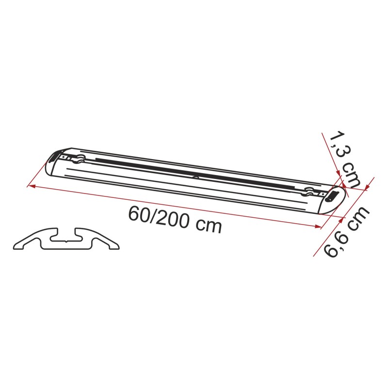 RANGEMENT SOUTE FIAMMA BARRE DE FIXATION GARAGE BAR PREMIUM 200