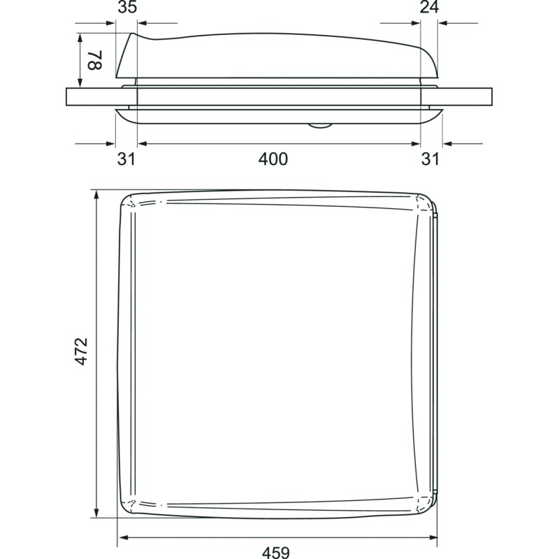 LANTERNEAU OMNISTOR OMNIVENT BLANC 400 X 400