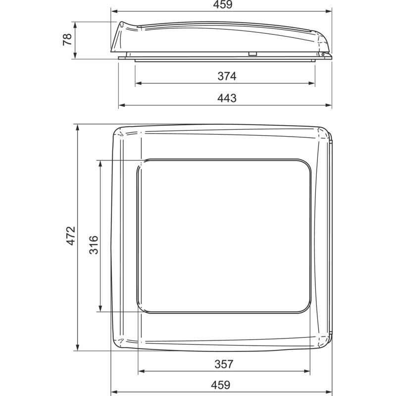 LANTERNEAU OMNISTOR OMNIVENT BLANC 400 X 400
