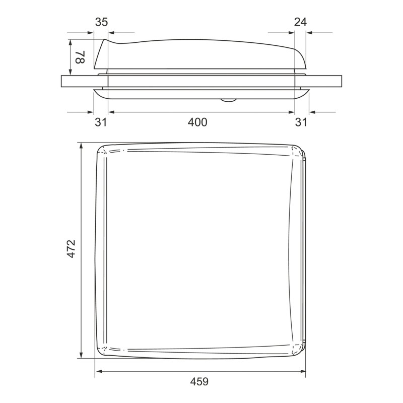 LANTERNEAU OMNISTOR OMNIVENT BLANC 400 X 400