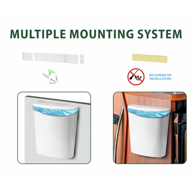 POUBELLE DE PORTE 5.5 L BLANCHE BRUNNER