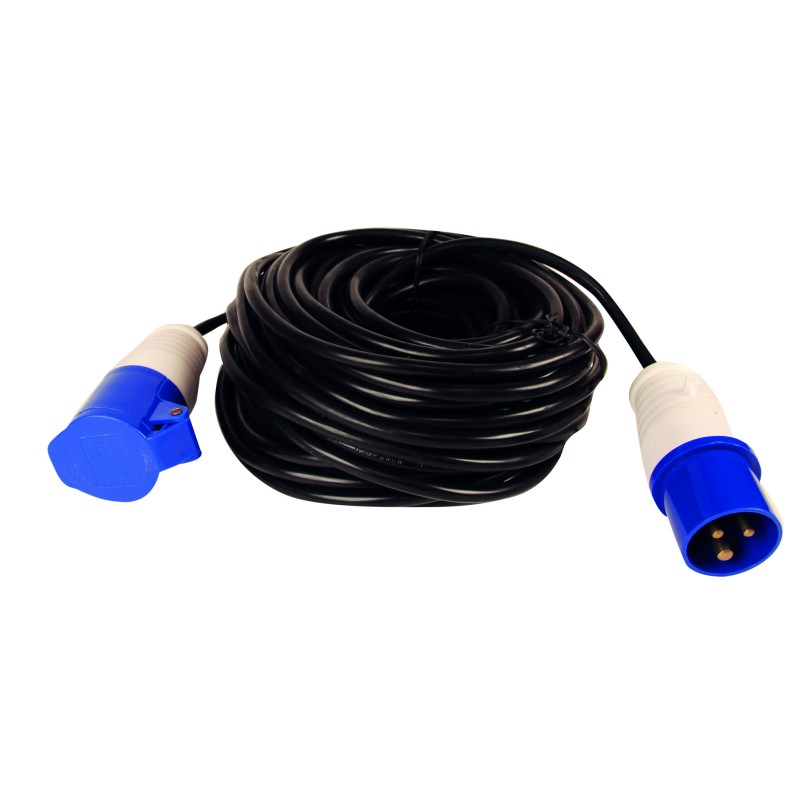 RALLONGE 220V - P17 BORNE CAMPING 25 METRES 3x1,5