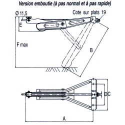 VERIN ALKO EMBOUTIS 605 X 280 X 470