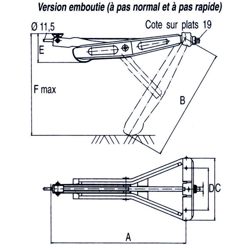 VERIN ALKO EMBOUTIS 605 X 280 X 470
