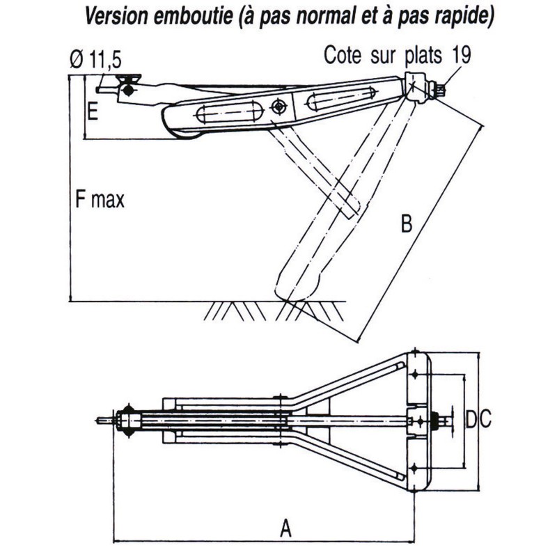 VERIN ALKO EMBOUTIS 605 X 280 X 470